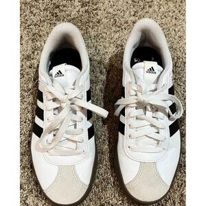 Adidas Women’s VL Court 3.0 White & Black Stripe Sneakers Size 8.5
